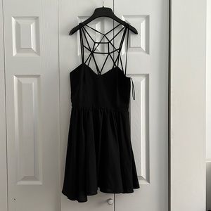 Black straps mini dress